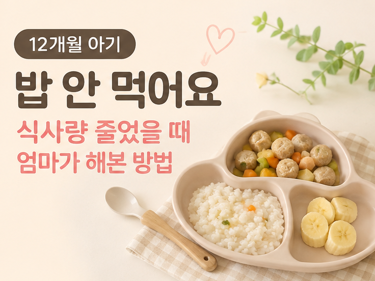12개월 아기 밥 안 먹어요｜돌아기 식사량 줄었을 때 엄마가 해본 방법