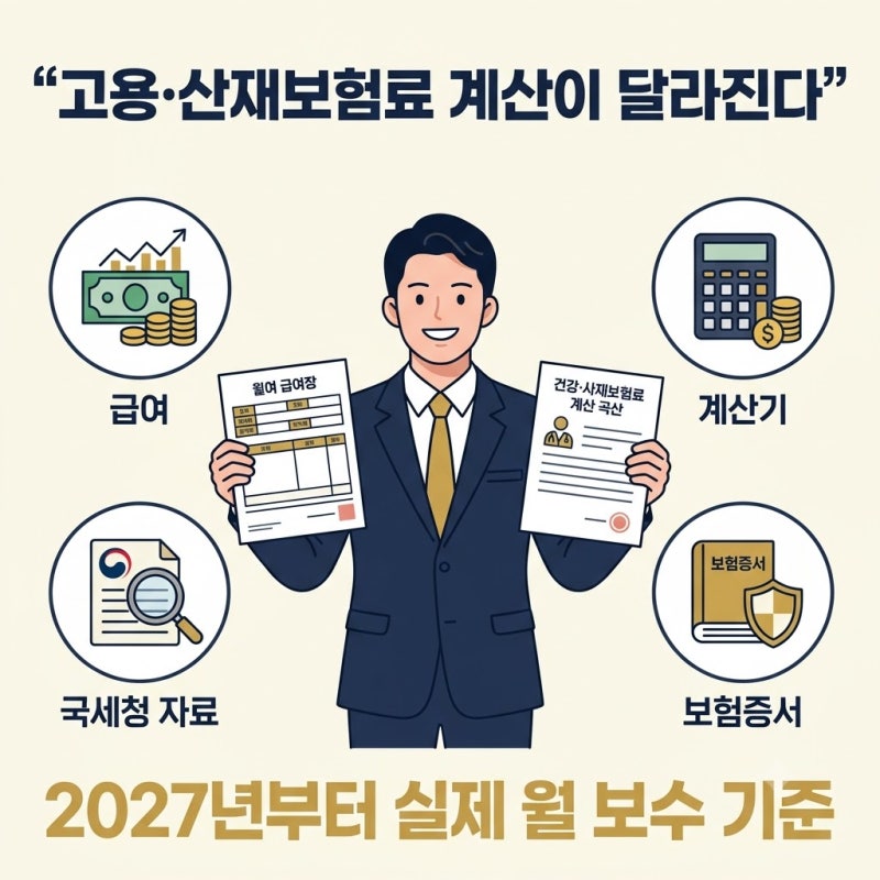 고용·산재보험료 계산이 달라진다｜2027년부터 실제 월급 기준으로 바뀌는 이유