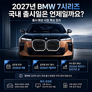 2027년 BMW 7시리즈 페이스리프트, 국내 출시일·제원·디자인 무엇이 달라졌나?