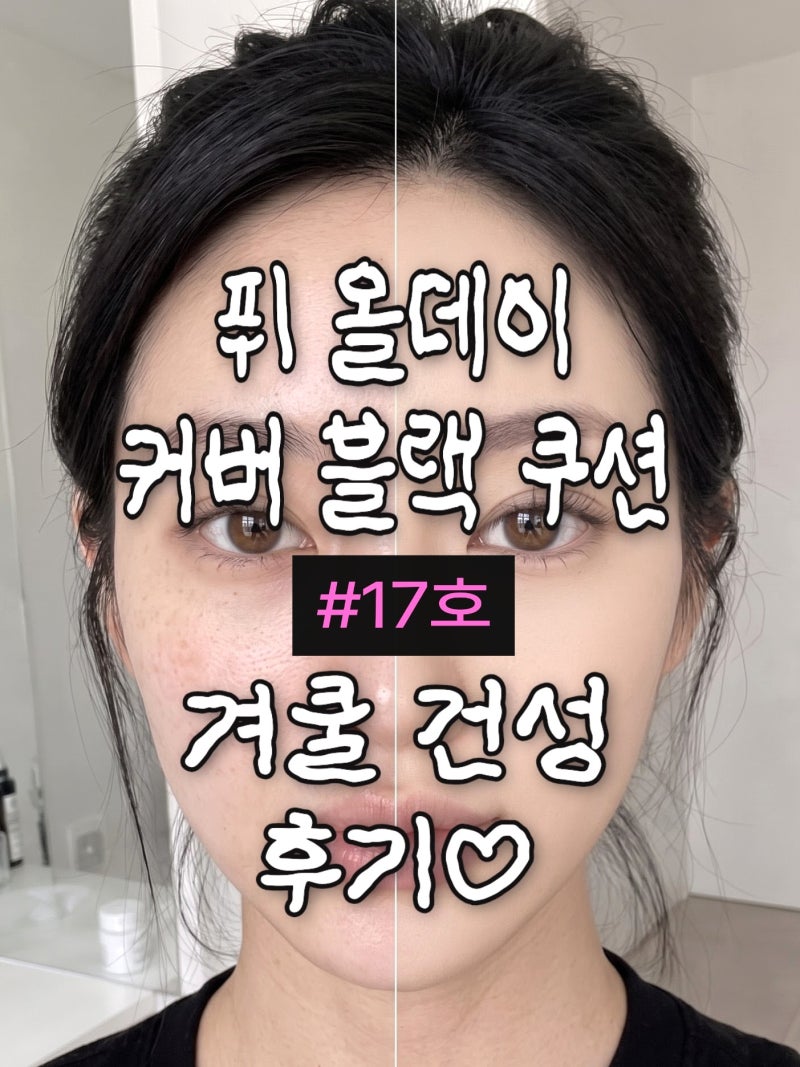 퓌 올데이 커버 블랙 쿠션 17호 19호 색상 비교 추천