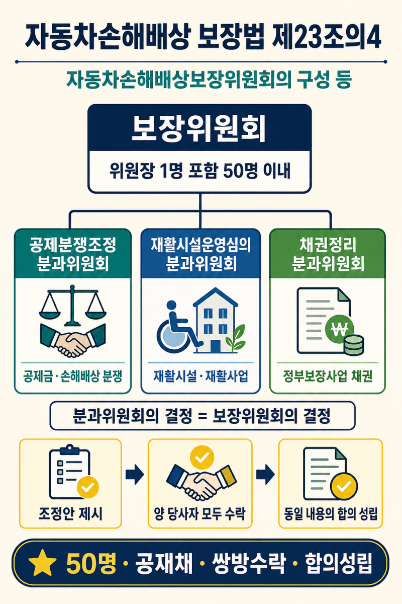 자동차손해배상 보장법 ㅣ제23조의4 자동차손해배상보장위원회의 구성 등