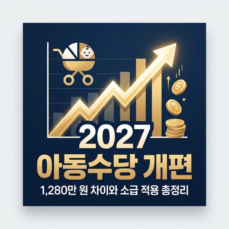 2027 아동수당 개편 1280만원 차이와 소급 적용 총정리