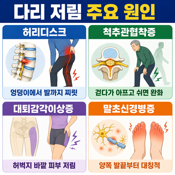 다리 저리는 이유? 혹시 디스크?｜저림 원인과 병원 검사·보험 혜택