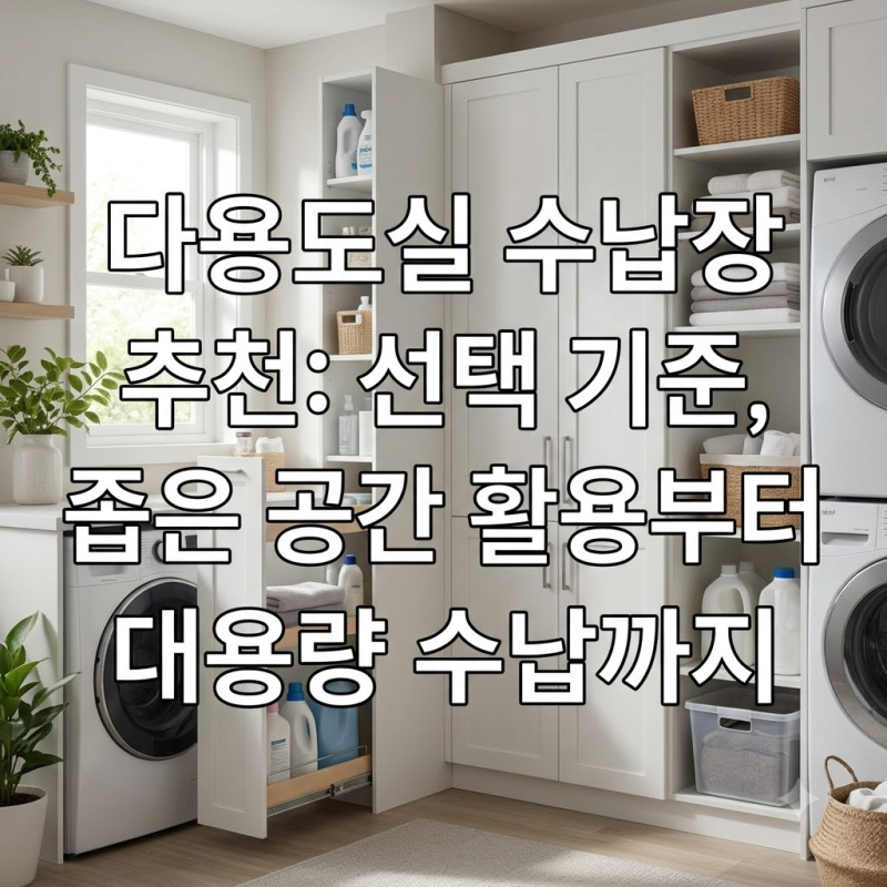 다용도실 수납장 추천 좁은 틈새 활용부터 대용량 보관까지 선택하는 기준