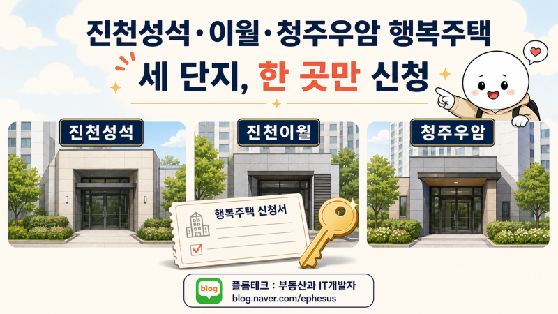 진천성석·이월·청주우암 행복주택, 자격완화와 단지 선택법