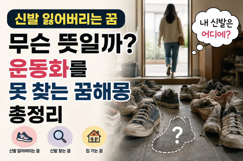 신발 잃어버리는 꿈 무슨 뜻일까? 운동화를 못 찾는 꿈해몽 총정리