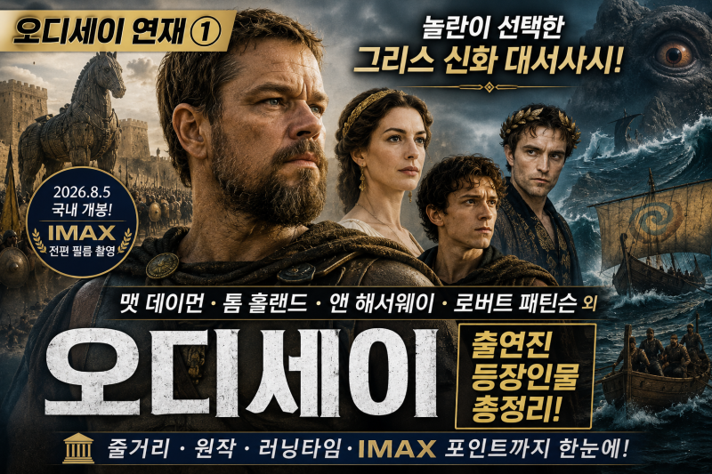 영화 오디세이 출연진 등장인물 총정리, 맷 데이먼·톰 홀랜드부터 원작까지