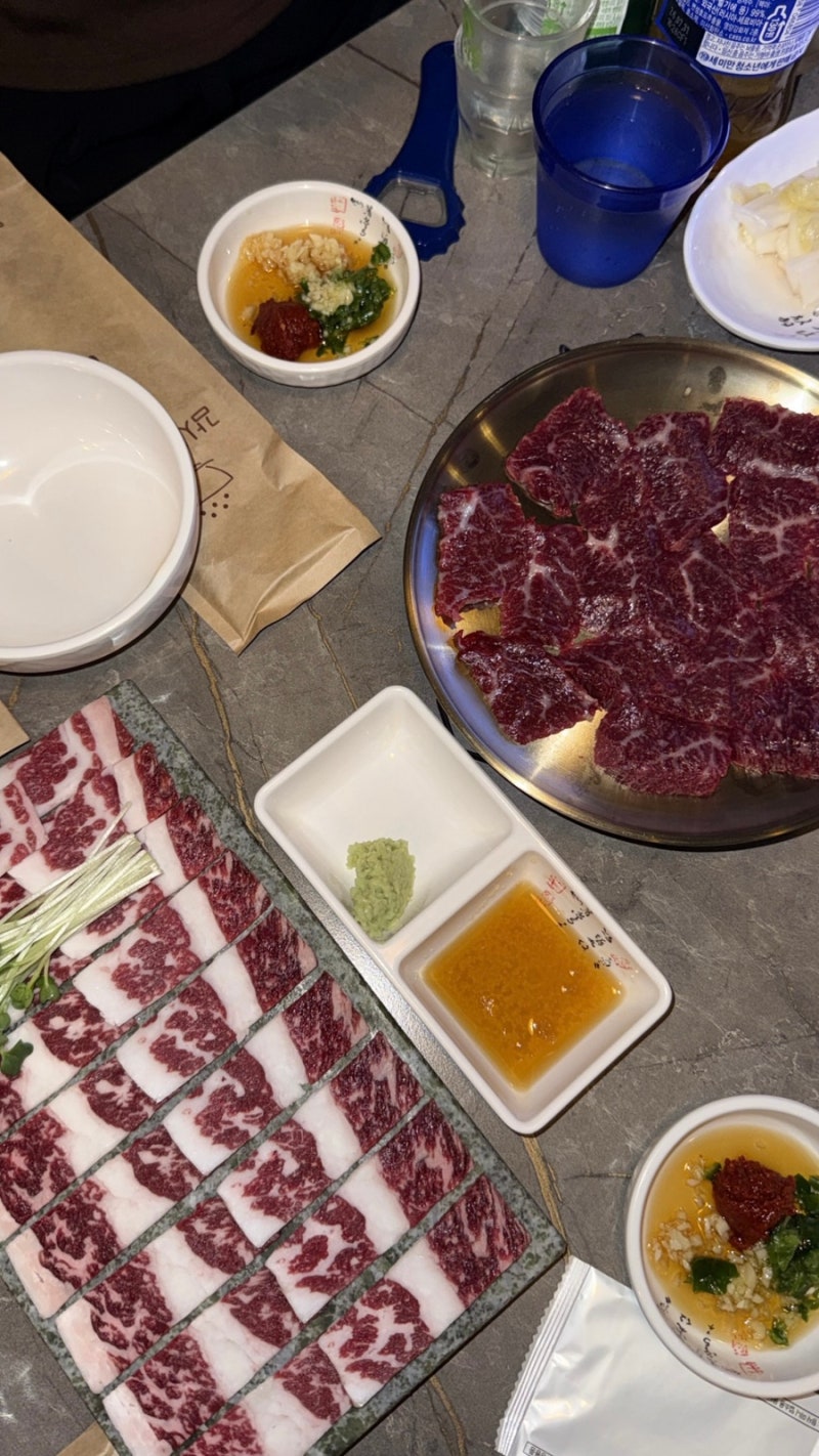 파주/야당 _ 당일 도축 한우만 취급하는, 파주 뭉티기•차돌사시미 맛집