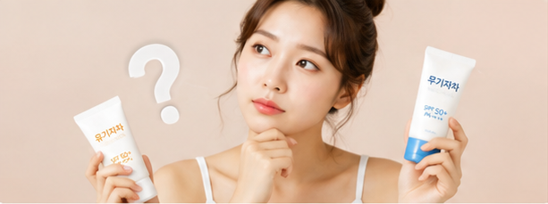 유기자차 vs 무기자차｜선크림 눈따가움·백탁·발림성까지 정리