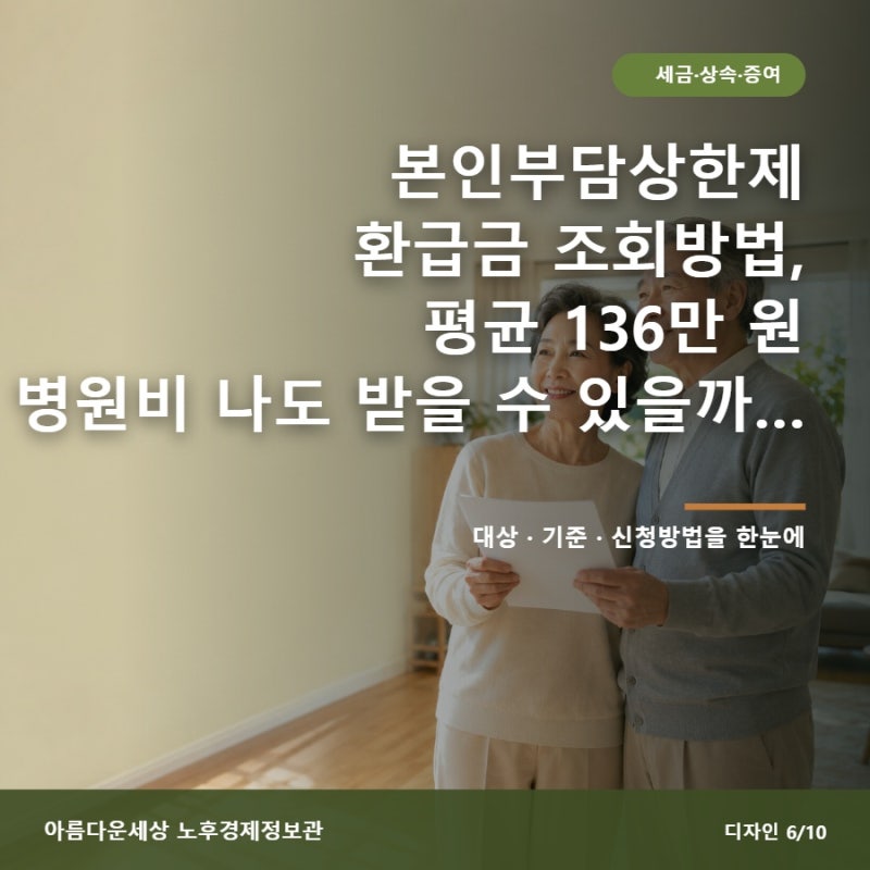 본인부담상한제 환급금 조회방법, 평균 136만 원 병원비 나도 받을 수 있을까?