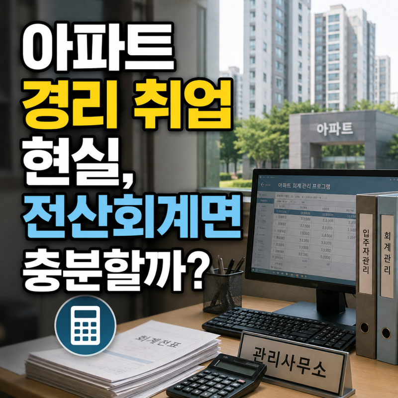 아파트 경리 취업 현실, 전산회계면 충분할까?