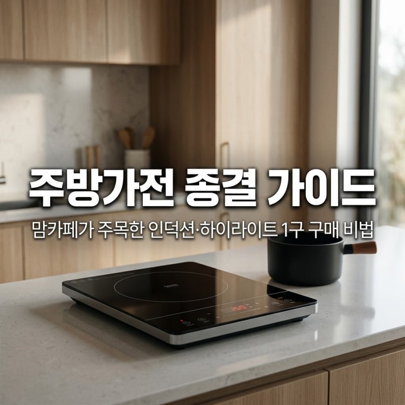 맘카페에서 난리난 주방 필수템! 인덕션 하이라이트 핫플레이트 차이점 및 1구 구매 가이드