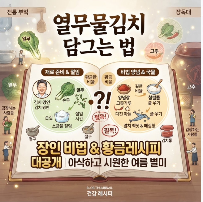 열무물김치 담그는 법 황금레시피 장인 비법