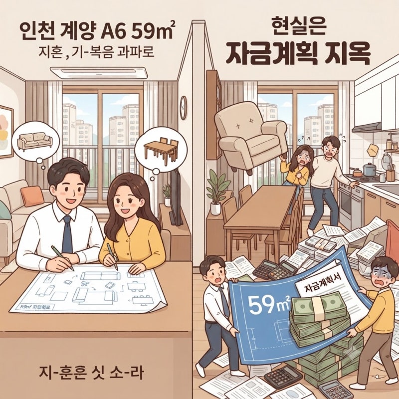 2026 : 인천계양 A6 평면도, 59㎡만 봤다간 자금계획이 달라지는 이유