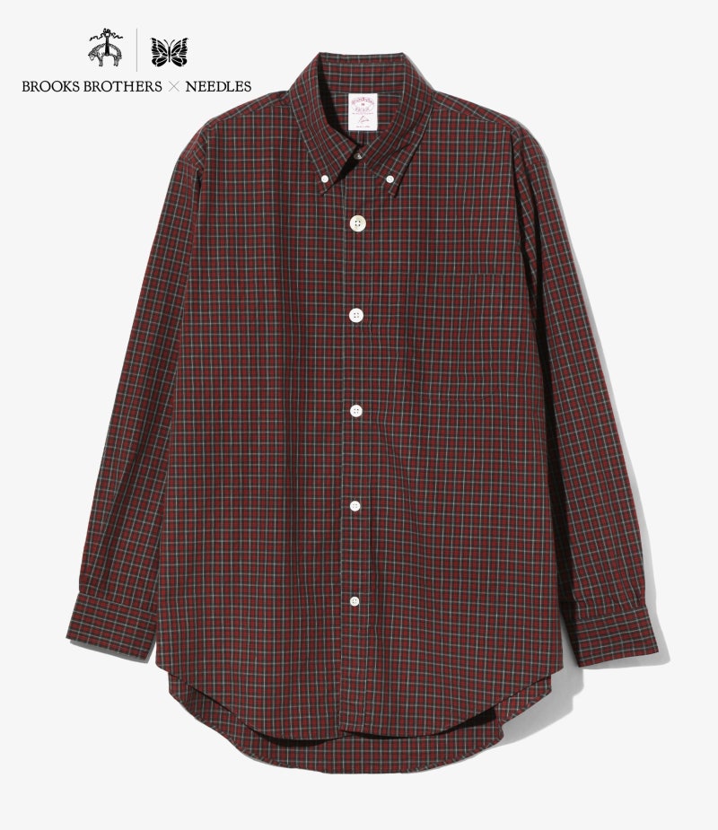 브룩스브라더스 x 니들스 코튼 팝린 미니 타탄 체크 셔츠 Brooks Brothers NEEDLES Cotton Poplin Mini Tart....