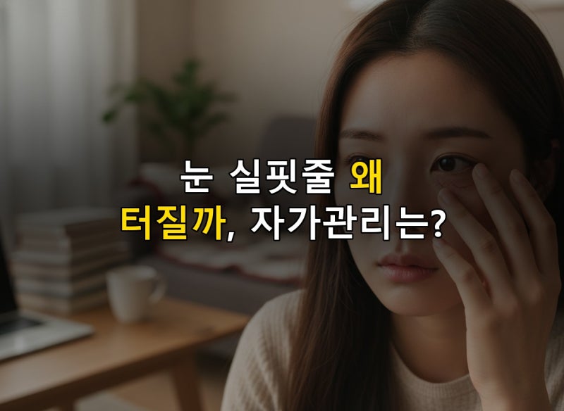 눈 실핏줄 터짐, 왜 자꾸 생길까