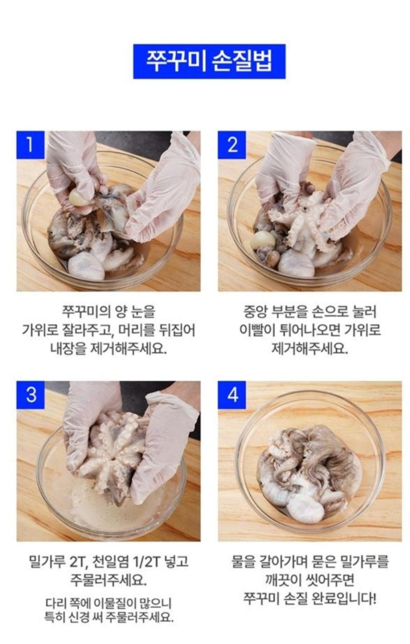 쭈꾸미 낚시 후 손질 & 보관법