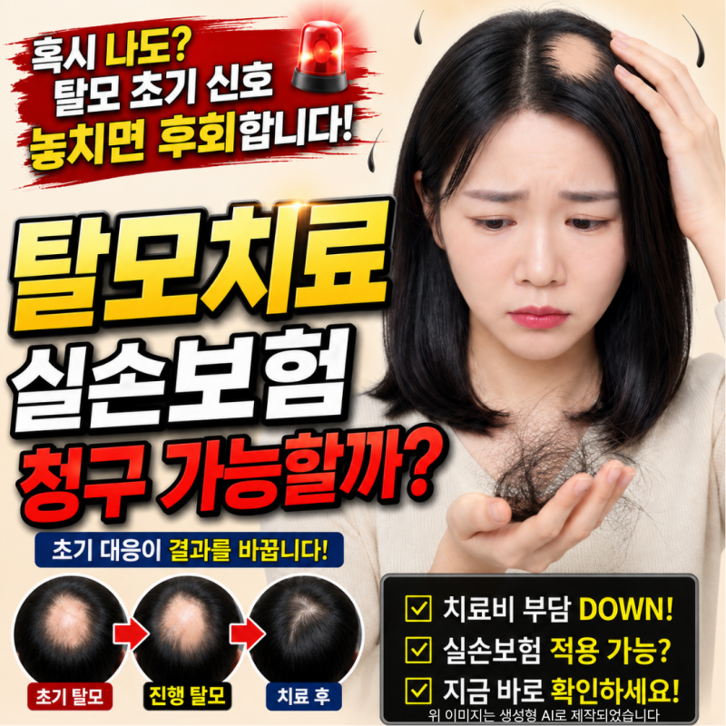 탈모 치료 실손보험 청구 되나요 질병코드별 완벽 가이드