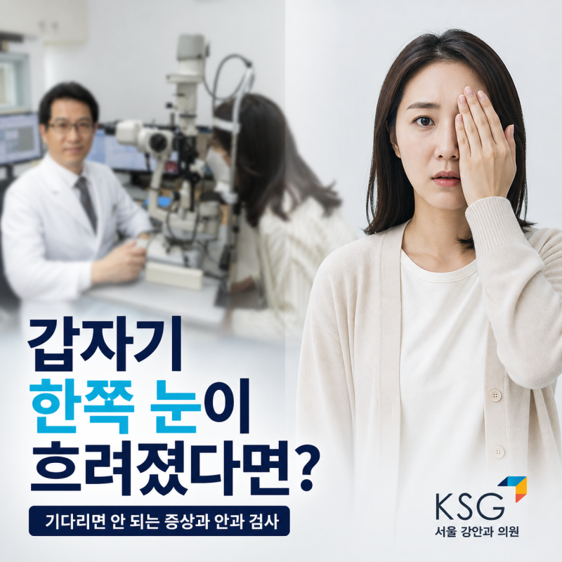 갑자기 한쪽 눈이 흐려졌다면? 기다리면 안 되는 증상과 안과 검사 총정리