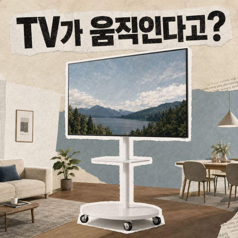 삼성 무빙스타일 55인치 TV 4K UHD 1등급에 이동식 스탠드·방문설치까지