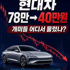 현대차 주가 78만원→40만원, 개인들이 가장 많이 물린 가격과 바닥찾기는?