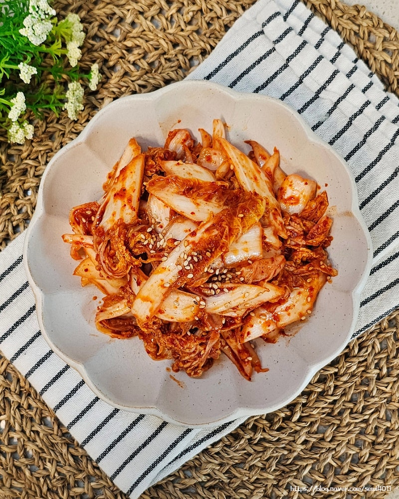 알배추 겉절이 레시피 살짝 절여 아삭하게 만드는법