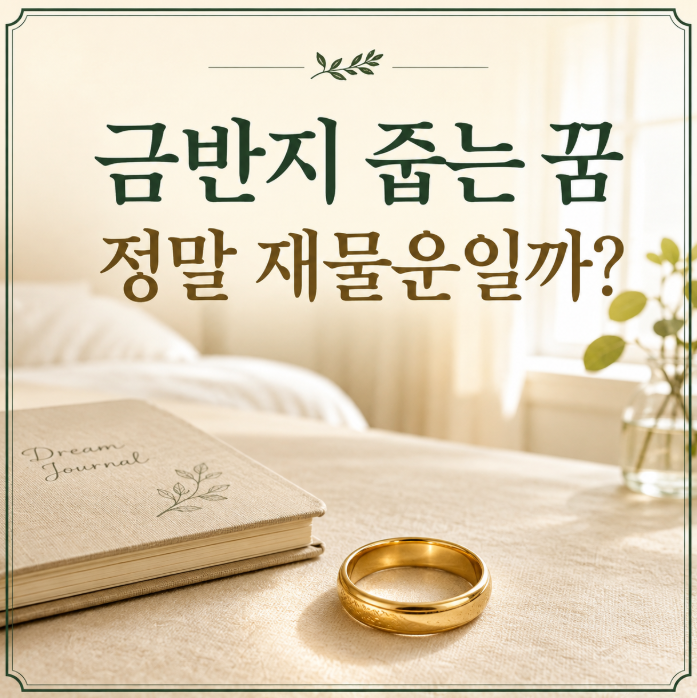 금반지 줍는 꿈 해몽, 정말 재물운이 들어오는 꿈일까?