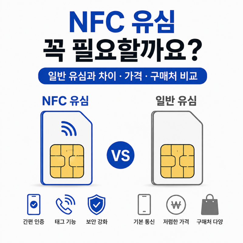 NFC 유심 꼭 필요할까요? 일반 유심과 차이·가격·구매처 비교