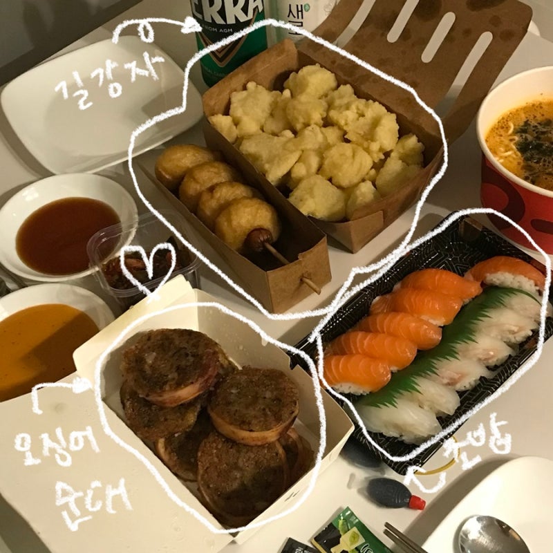 [Gangneung Jungang Market Food List | 4 Recommended Places] Gangneung Gilgamja / Squid Sundae Nara / Gangneung Wolhwa Kimchi Mal...