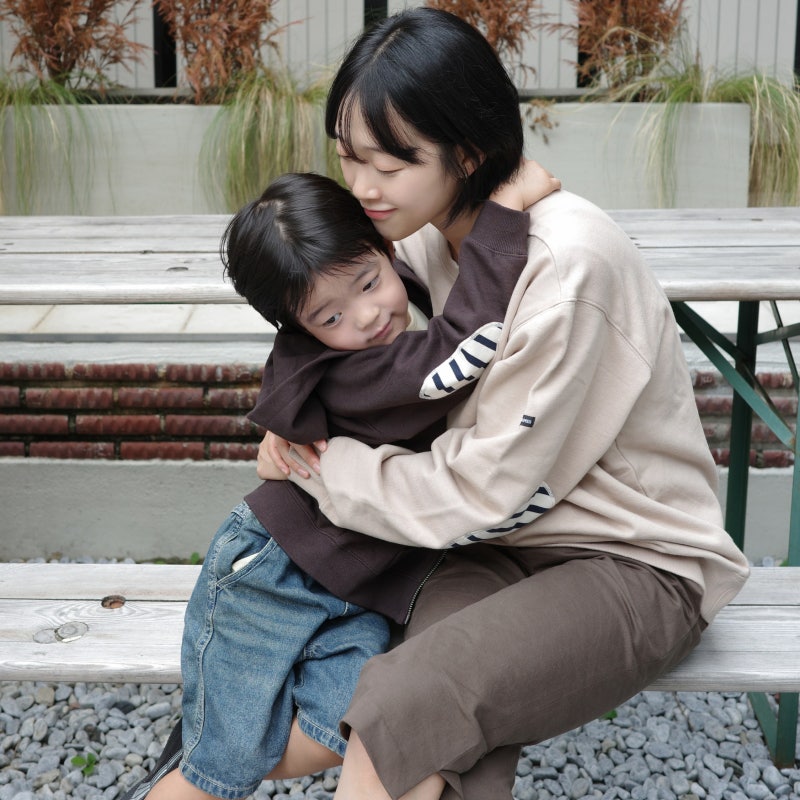세인트제임스 봉봉 엘보패치 키즈 봉봉 후디집업으로 가을 패밀리룩 코디