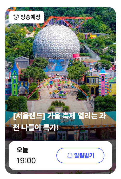서울랜드 종일파크이용권 5만2천원 → 1만7천원대, 가을축제 라이브 특가