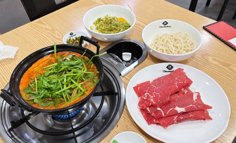[등촌샤브칼국수] 김천 신음동 샤브샤브 볶음밥 맛집 점심 포장 주차 후기