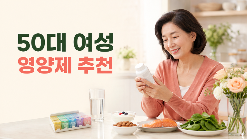 50대 여성 영양제 추천｜꼭 확인해야 할 성분과 복용 주의사항