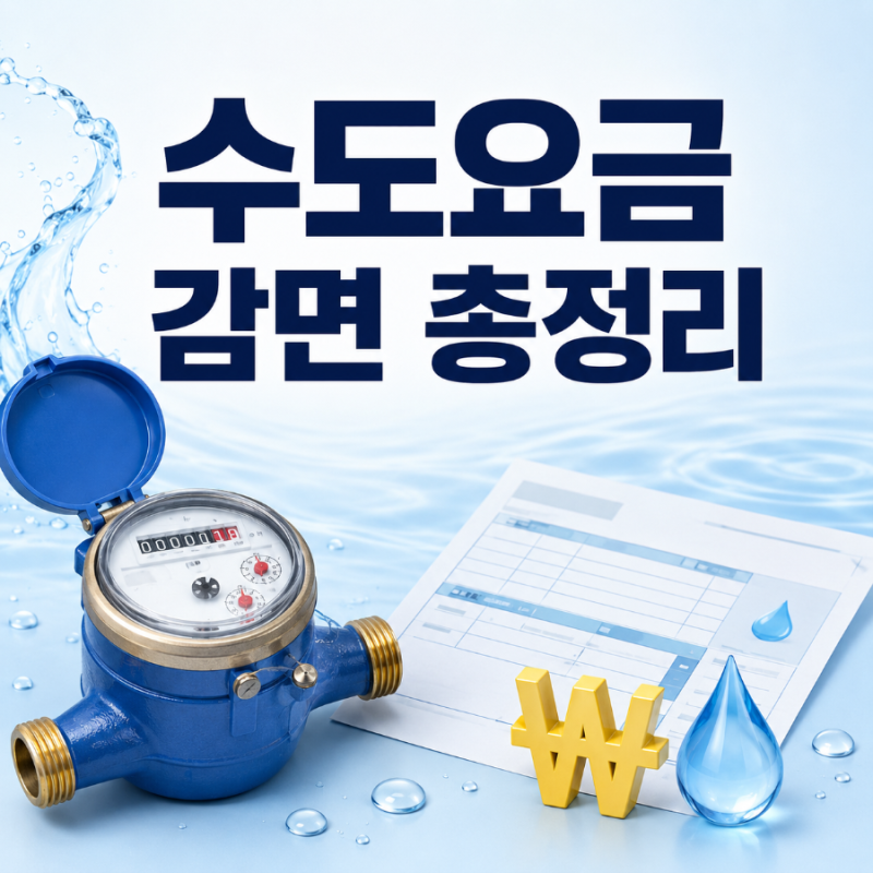 수도요금 감면 총정리｜수급자·장애인·다자녀가구, 얼마나 줄고 어떻게 신청할까?