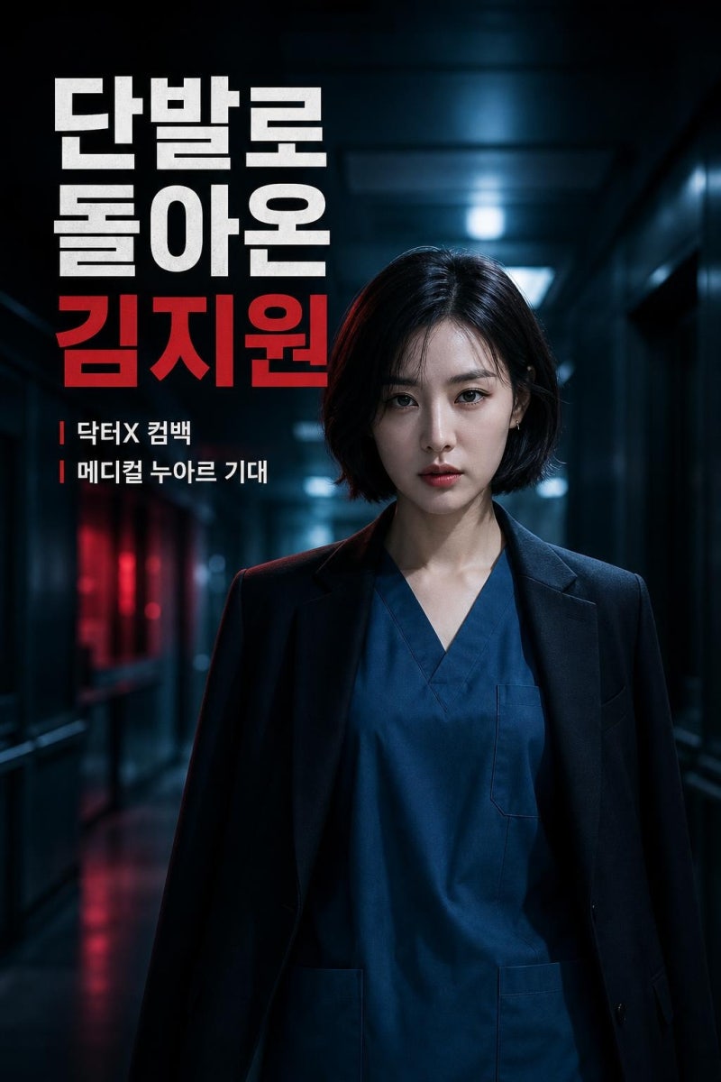 김지원 단발 변신과 닥터X 컴백, 메디컬 누아르가 기대되는 이유