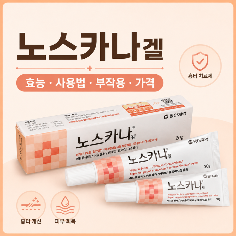 노스카나겔 연고 효능 사용법 부작용 10g 20g 약국 가격 살펴보기