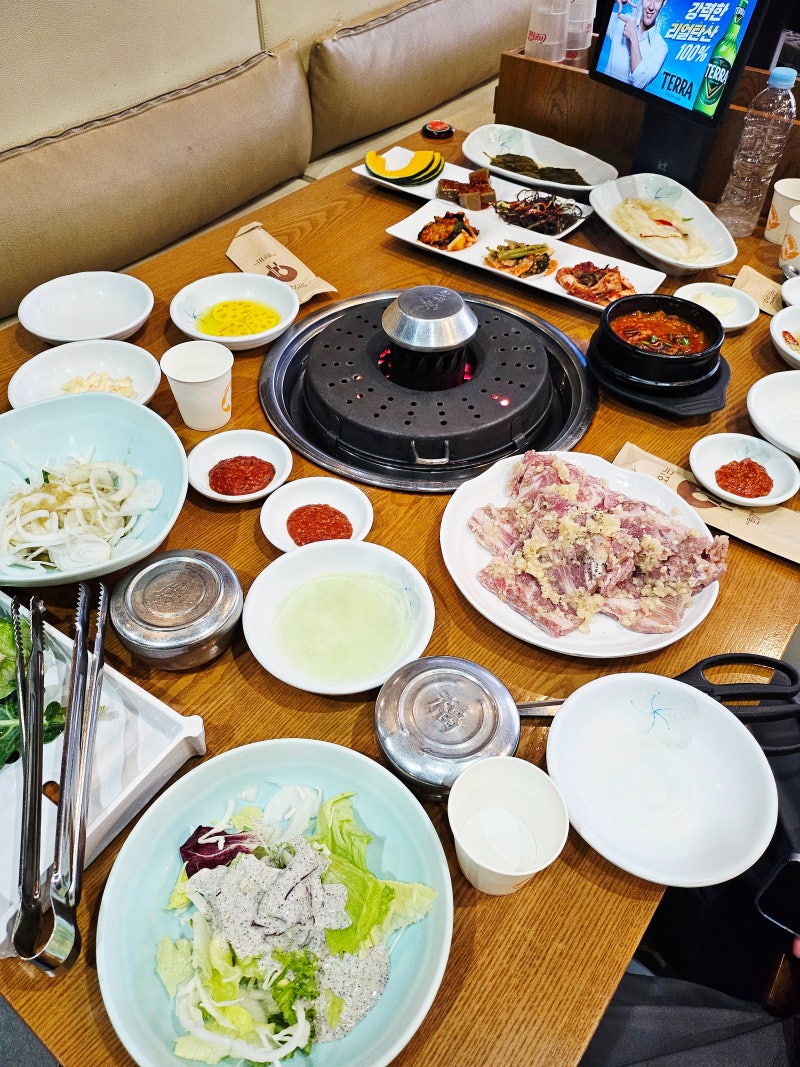 목포 하당 맛집 하늘천숯불갈비 목포점｜숯불향 제대로인 목포 돼지갈비 가족외식