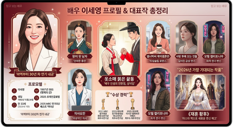 이세영 프로필부터 대표작까지 총정리, 옷소매 붉은 끝동부터 재혼 황후까지