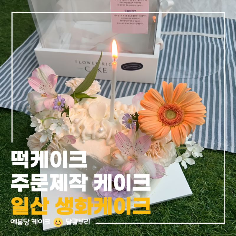 일산생화케이크 맛집 예봄당 케이크에서 초등학생 딸 생일 떡케이크 주문제작 후기