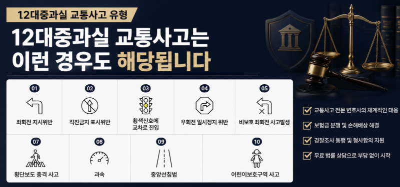 고양 교통사고변호사 12대중과실 보험사분쟁 보험금청구소송 교통사고변호사추천 윤중