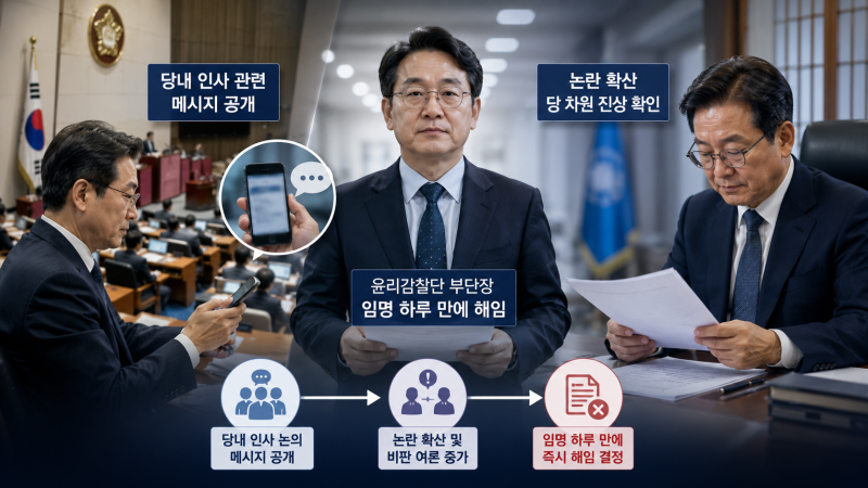 강민구 해임, 왜 임명 하루 만에 잘렸을까? ‘정청래 세력’ 메시지부터 윤리감찰단 논란까....