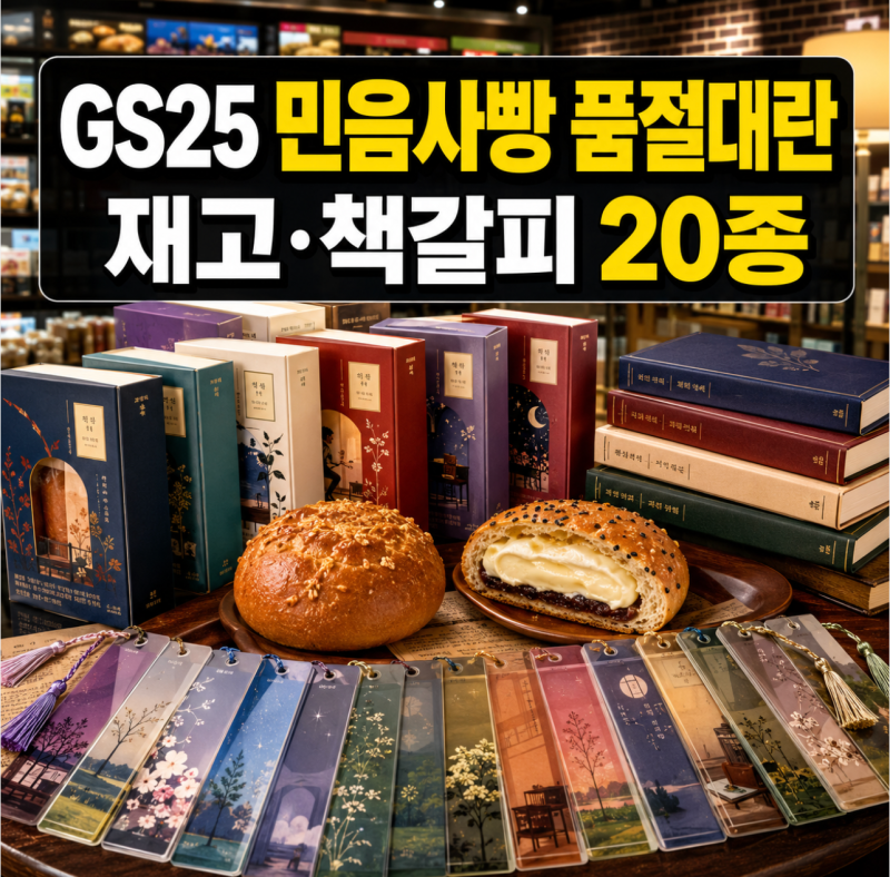 GS25 민음사 빵 품절 대란｜재고조회·예약·가격·책갈피 20종 총정리