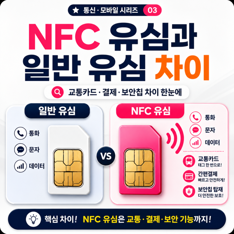 NFC 유심과 일반 유심 차이