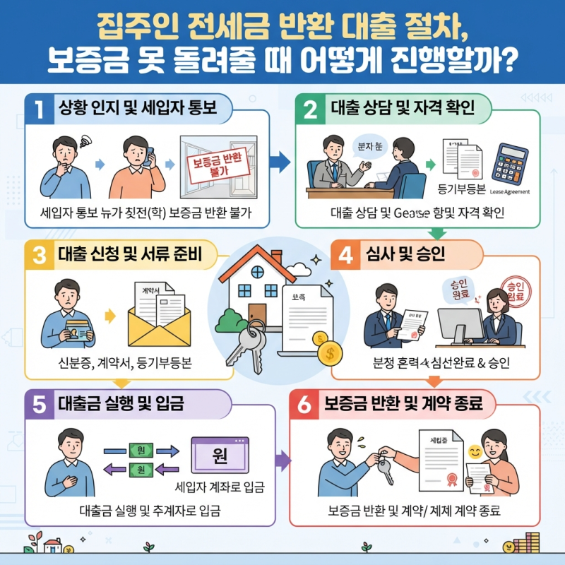 집주인 전세금 반환 대출 절차, 보증금 못 돌려줄 때 어떻게 진행할까?
