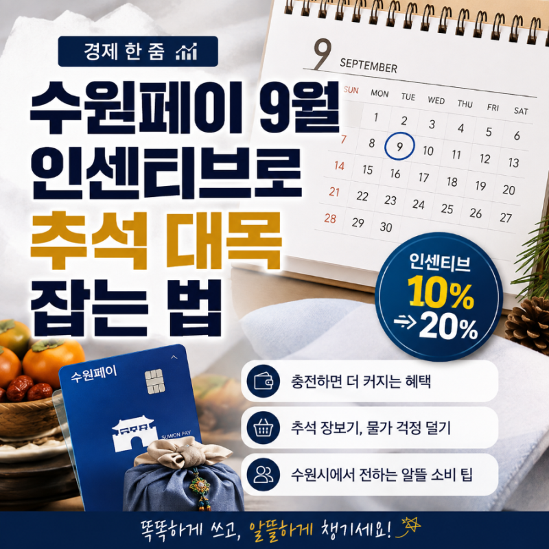 수원페이 9월 인센티브로 추석 대목 잡는 법