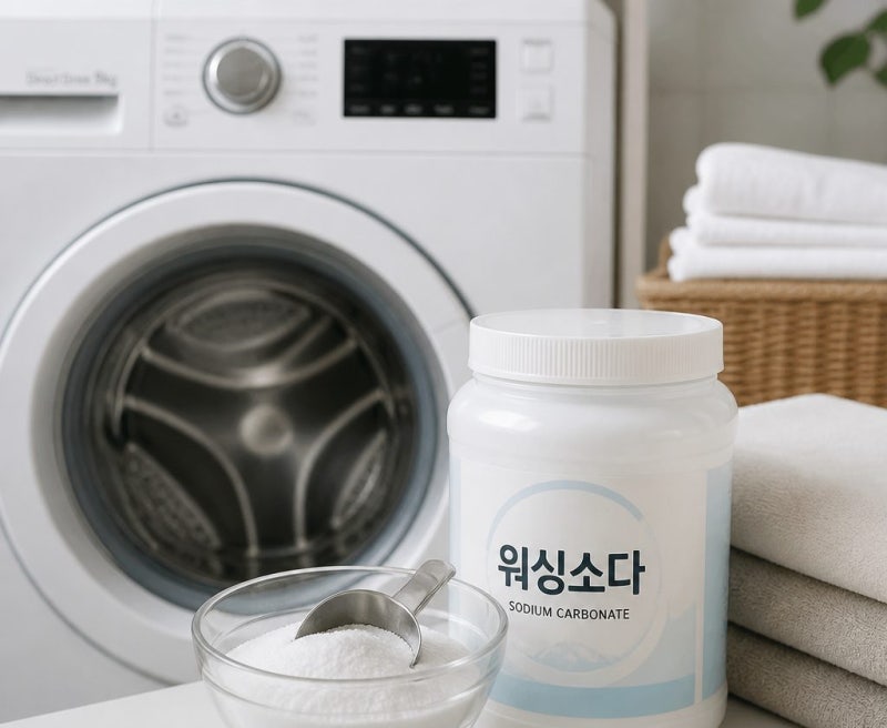 워싱소다 세탁기 사용법, 용량 잘못 맞추면 옷감 다 상합니다