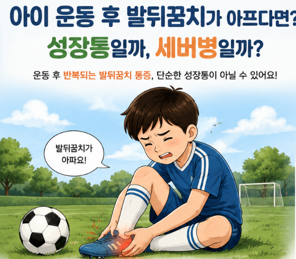 아이 운동 후 발뒤꿈치가 아프다면? 성장통일까, 세버병일까?