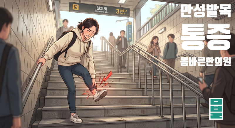 [천호동 한의원] 시큰거리는 만성 발목 통증, 발목 건초염의 원인과 한방 치료