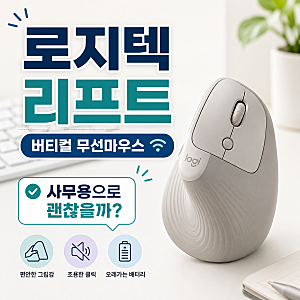 로지텍 리프트 버티컬 무선마우스, 블루투스 사무용으로 괜찮을까?