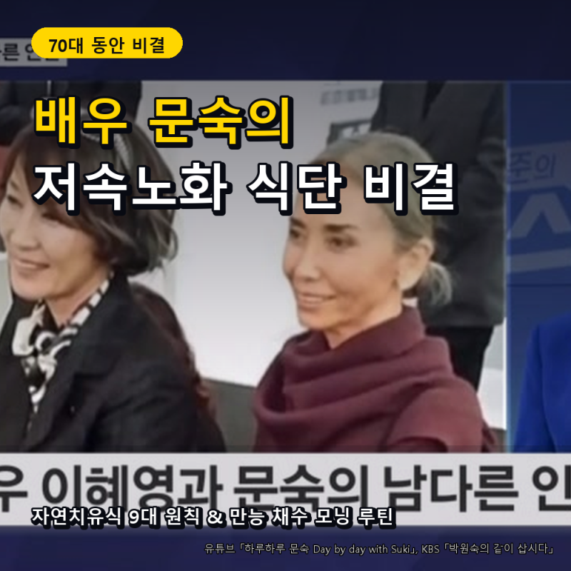 배우 문숙 저속노화 식단 비결! 70대에도 빛나는 아침 루틴과 자연치유식 총정리